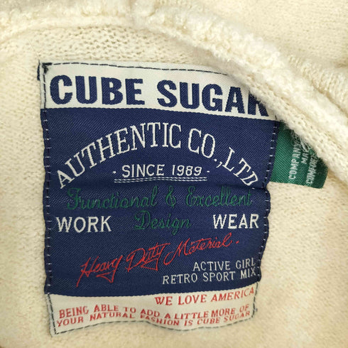 キューブシュガー CUBE SUGAR ニットパーカー レディース import:M